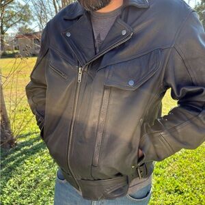 Men's Black Leather Jacket